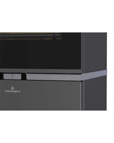 POÊLE À BOIS AVEC TURBINES LOUVRE COULEUR NOIR 11 KW