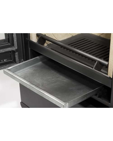 POÊLE À BOIS AVEC TURBINES LOUVRE COULEUR NOIR 11 KW